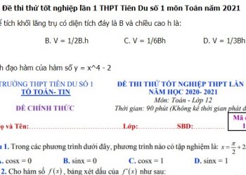 24 đề thi thử Tốt nghiệp THPT 2021 tất cả các môn mới nhất