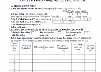 Hướng dẫn tải phiếu điều chỉnh nguyện vọng Đại học 2020