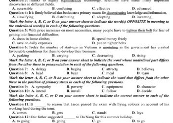 Trọn bộ đề thi, đáp án kỳ thi ĐH, Tốt nghiệp THPT từ năm 2002-2020 tất cả các môn