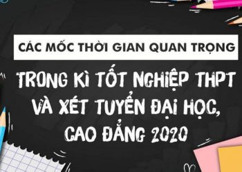 Các mốc thời gian thi THPT quốc gia 2020