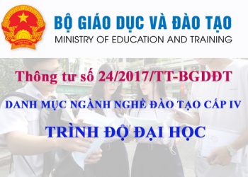 Danh sách các ngành nghề đào tạo cấp IV trình độ Đại học