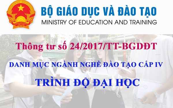 Danh sách các ngành nghề đào tạo cấp IV trình độ Đại học
