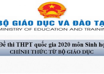 Đề thi THPT quốc gia 2020 môn Sinh học chính thức